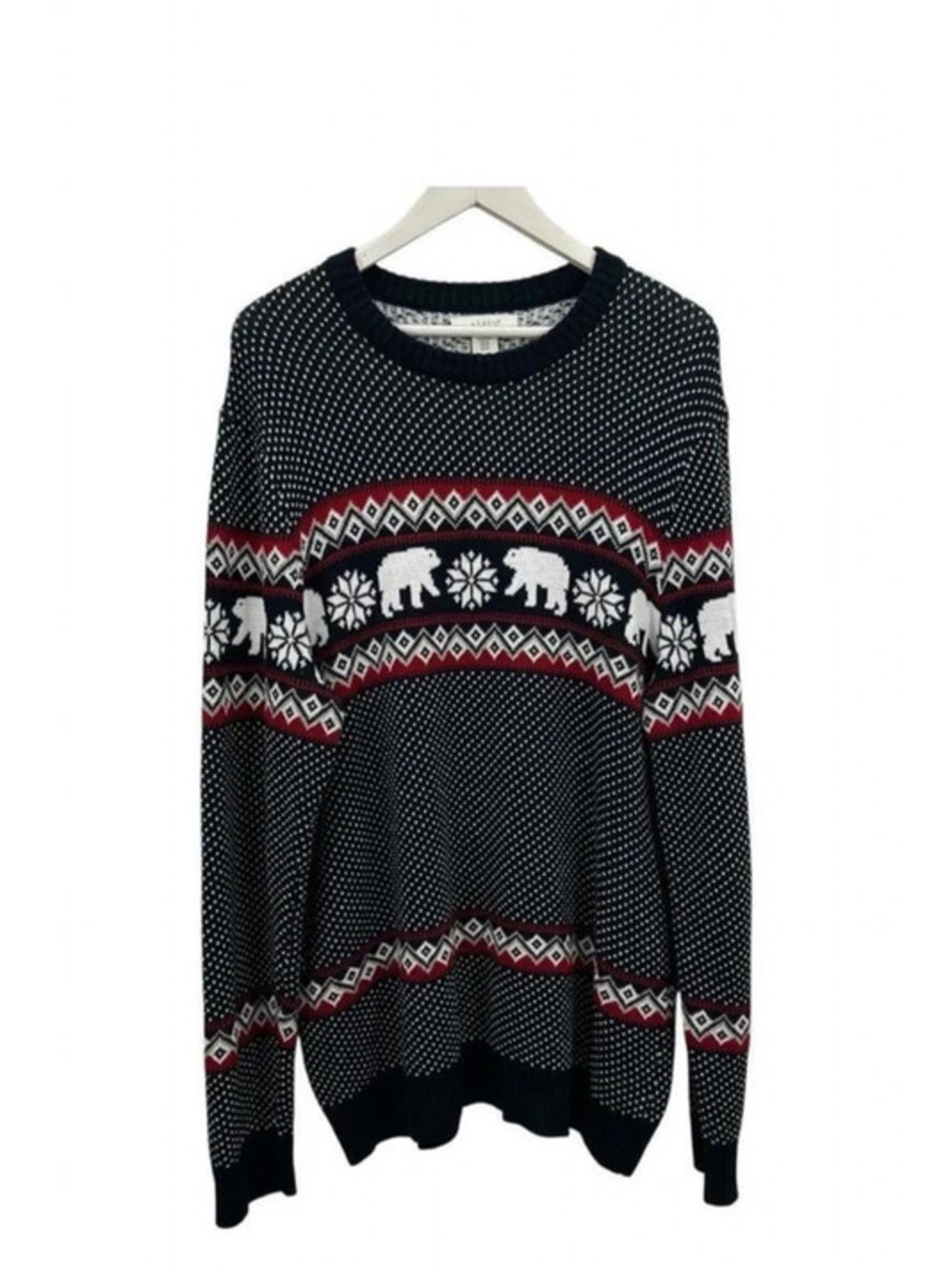 Aspen Men's Polar Bear Print Long Sleeve Sweater Size XL